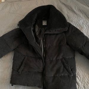 Corduroy puffer jacket